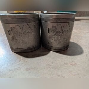 1800's Pewter Napkin Holders